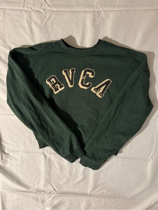 RVCA Sweaters - RVCA Men's Forest Green Crewneck Sweatshirt